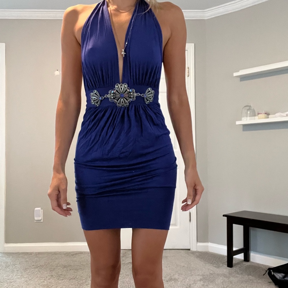 Hot halter top dress with diamonds/ jewels